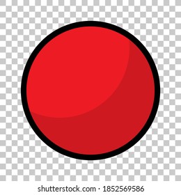 Empty red traffic banner on transparent background illustration