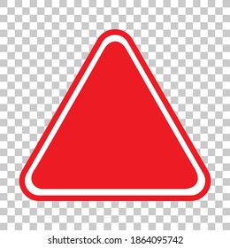 Empty red traffic banner on transparent background illustration