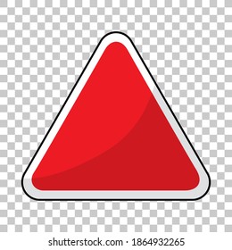 Empty red traffic banner on transparent background illustration