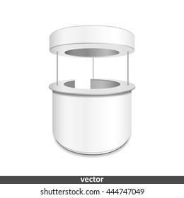Empty retail stand. Illustration isolated on white background. Graphic concept for your design