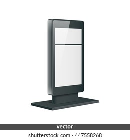 Empty retail stand. Illustration isolated on white background. Graphic concept for your design