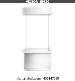 Empty retail stand. Illustration isolated on white background. Graphic concept for your design