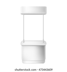Empty retail stand. Illustration isolated on white background. Graphic concept for your design