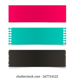 Empty Retro Papers Set Isolated on Grey Background
