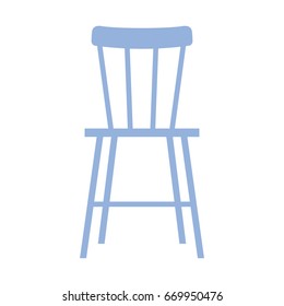Empty retro style Chair icon. Vector illustration.