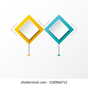 Empty rhombus infographic template. Vector.