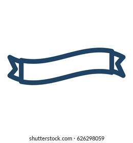 Empty ribbon banner