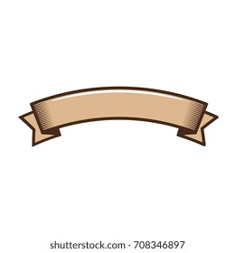 Empty ribbon banner
