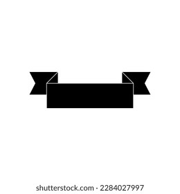 Empty ribbon element, text box on a white background EPS Vector