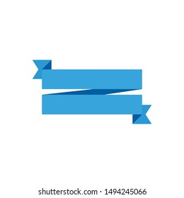 Empty ribbon, frame simple for your text isolated on white background EPS Vector