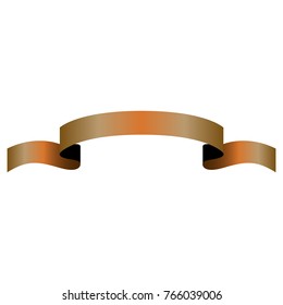 Empty ribbon isolated on white background, Vector illustration