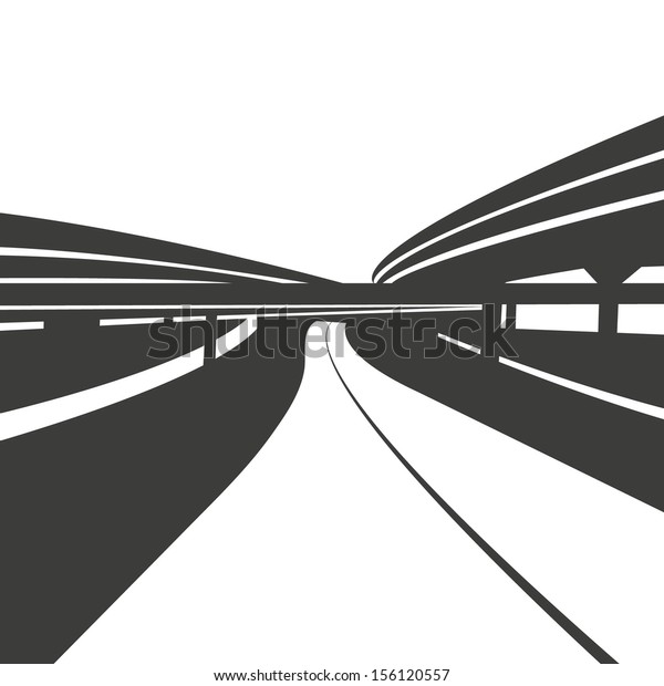 Empty road background, minimalism
style,vector
illustration