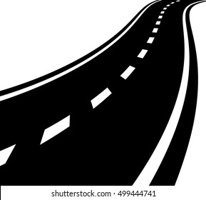 Empty road, roadway with perspective and divider lines