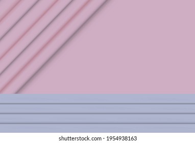 Fondo vacío de la habitación. El diseño abstracto del suelo es de madera y las paredes están decoradas en tonos claros. Estilo moderno para su escaparate de productos. Ilustración del vector