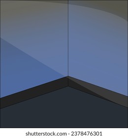 Leeres Zimmer, Cartoon-Stil, Vektorgrafik