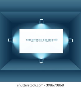 empty room with frame and lights