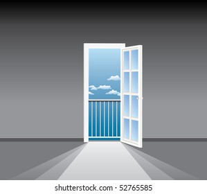 habitación vacía con ventana francesa