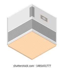 Empty room icon. Isometric of empty room vector icon for web design isolated on white background