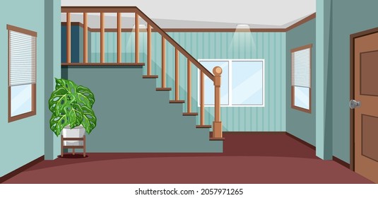 Ilustración de diseño interior de habitación vacía