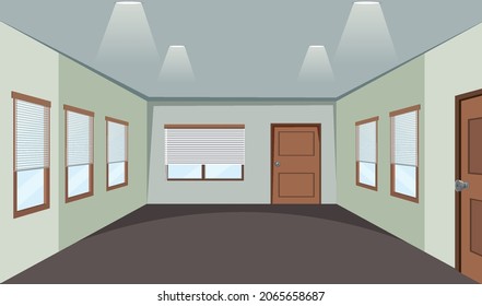 Empty room interior design illustration