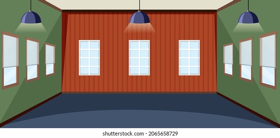Empty room interior design illustration