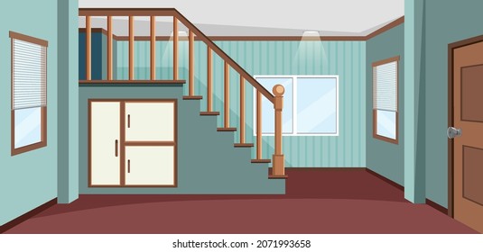 Empty room interior design illustration