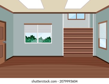 Empty room interior design illustration