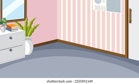 Empty room interior design illustration
