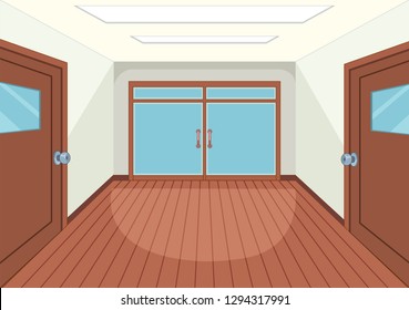 An empty room interior illustration