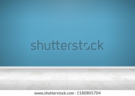 empty room interior with tiles floor