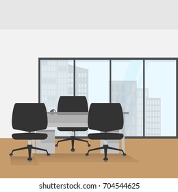 Empty Room Modern Office Furniture Office Stock Vector (Royalty Free ...