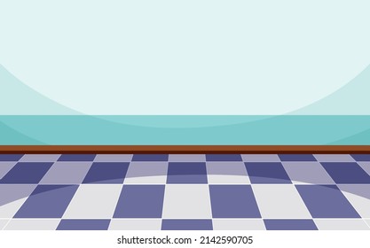 An empty room scene  illustration