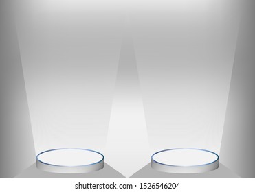 empty room with spotlight background. Vector background