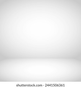 Empty room with spotlight effect. Abstract grey background. Vector.