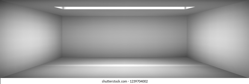 Empty room studio with spotlight effect.  Abstract gray background.