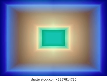 
Empty room three dimensional with minimal lighting. The inner space of the box. Vector design illustration. Mockup for you business project