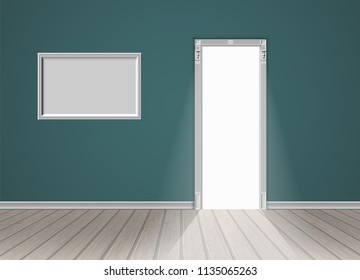 empty room through the open door