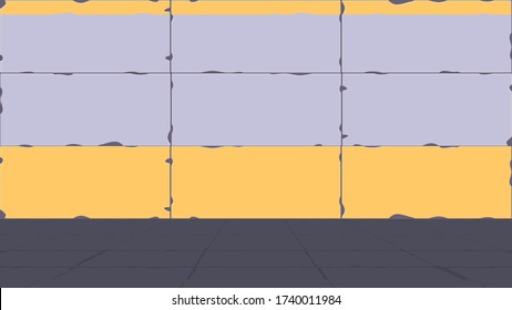 Empty room vector. Room for illustration of a bunker, laboratory or prison. Concrete wall. Vector.