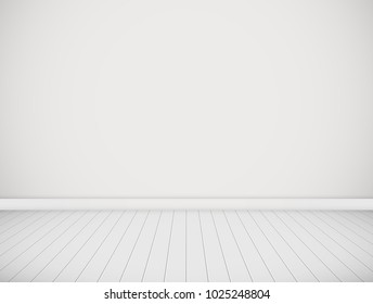 Empty room, white shade. Design element. Vector illustration of mockup. Bright apartment realistic style.
