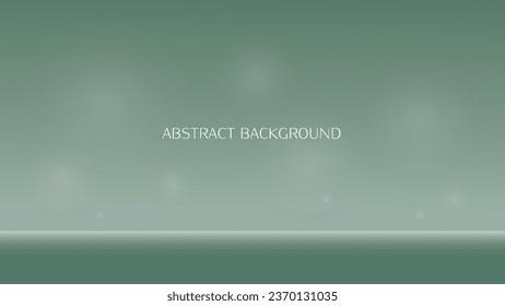 Empty room with white spotlights on green background. Vector illustration.