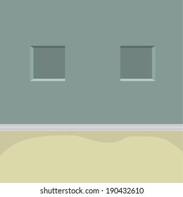 Empty room with window, Vector