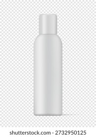 Empty round aluminum deodorant spray can for branding and mockup creation.