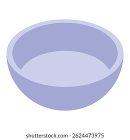 Empty round bowl is waiting to be filled with food, in a minimalist style