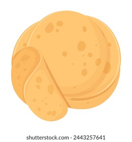 Empty round corn tortillas tacos
