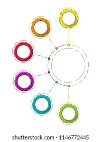 Empty round infographic template. Vector.