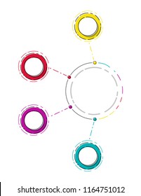 Empty round infographic template. Vector.