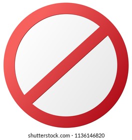 empty round red ban sign vector illustration