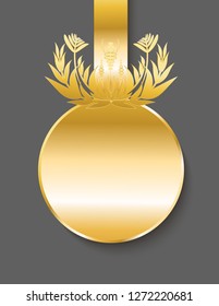 Empty round sticker ornament