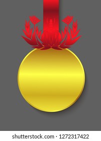 Empty round sticker ornament