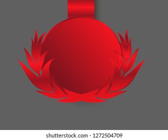 Empty round sticker ornament